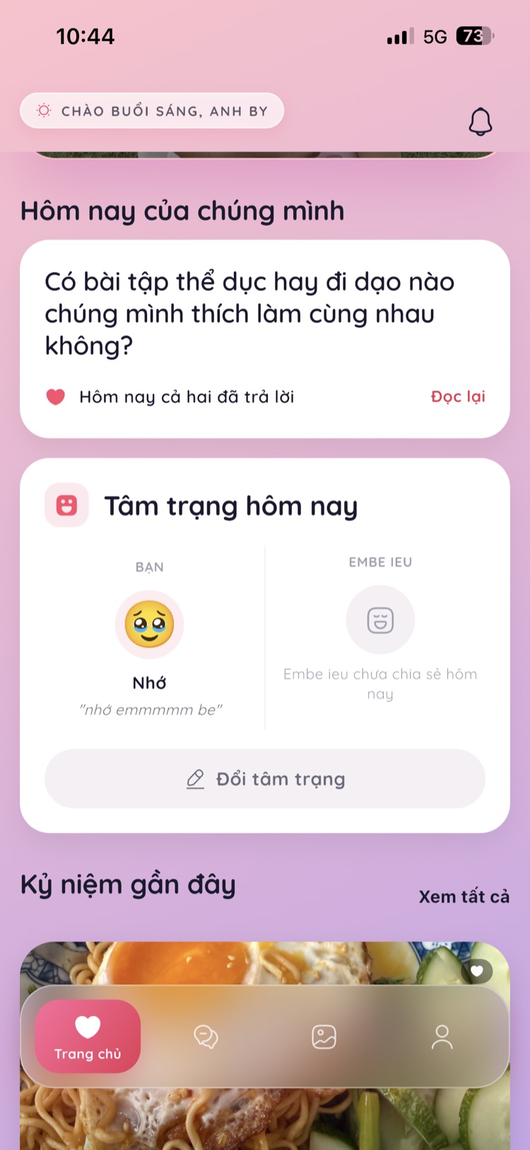 Câu hỏi hằng ngày và tâm trạng / Daily question and mood